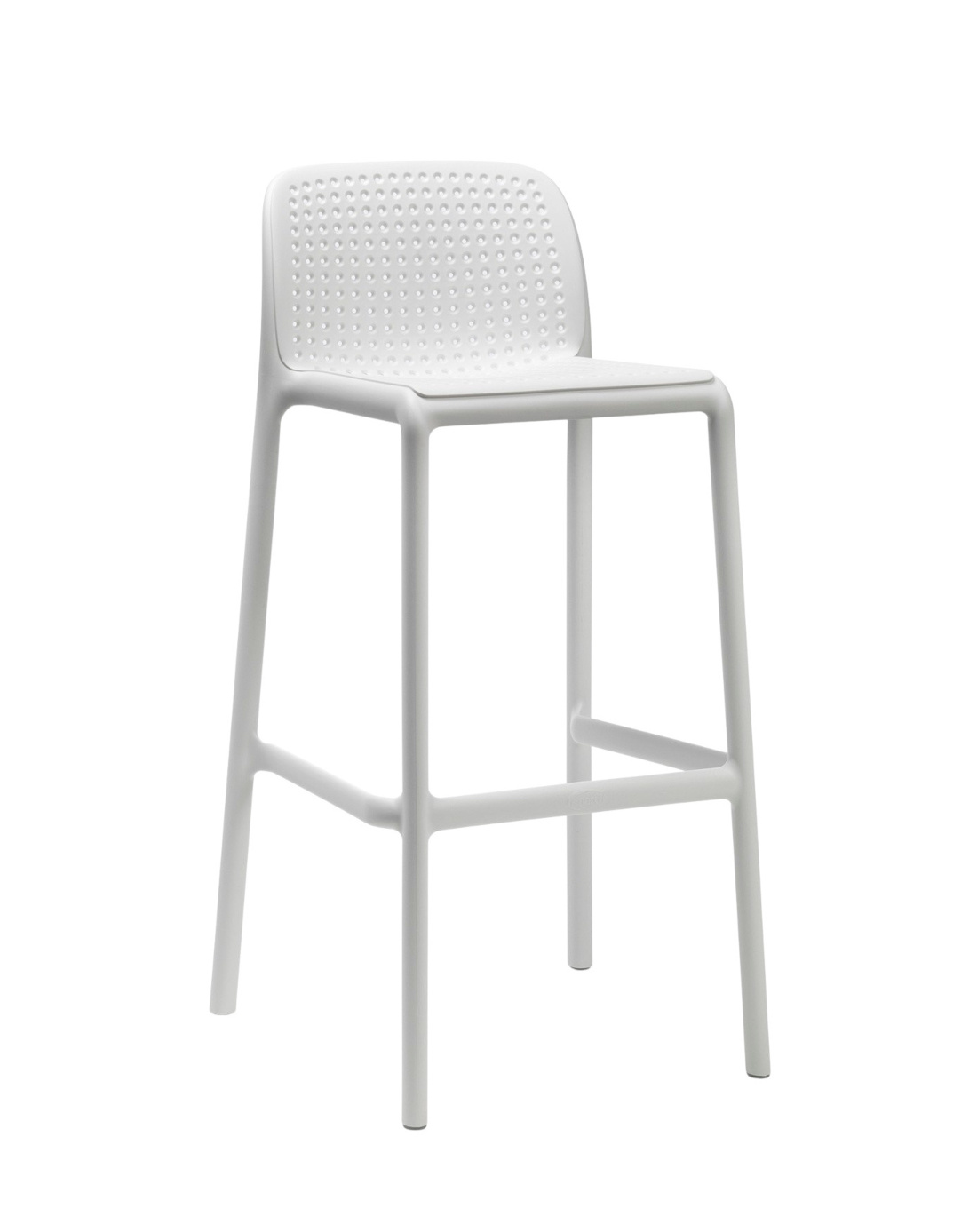 Nardi Lido Barhocker weiß, Outdoor-Barstuhl, wetterfest, leicht, langlebig, modernes italienisches Design