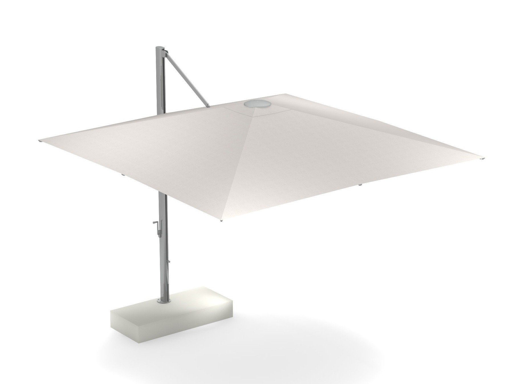 Shade Sonnenschirm, 3x3 m, aluminium / weiß