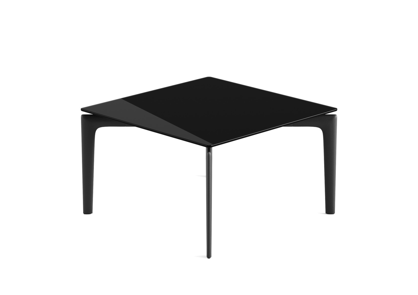 Saul Couchtisch, 60 x 60 x höhe 36 cm, rauchglas