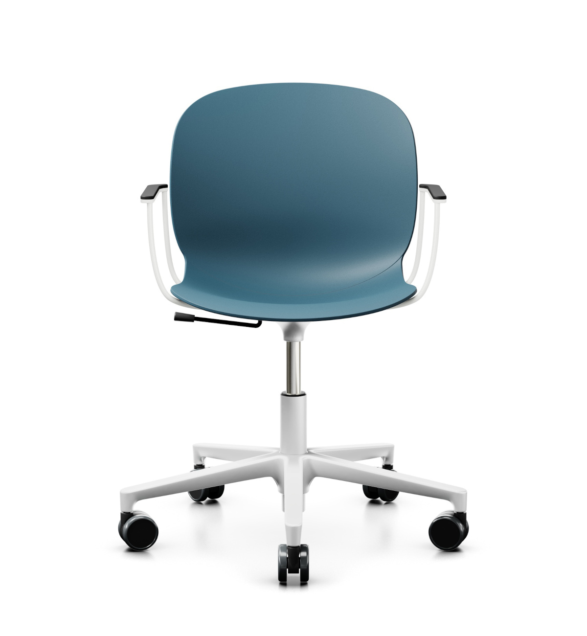 Noor 6070 Drehstuhl, 5-armiges Fußkreuz, Kunststoffschale, ohne Polsterung