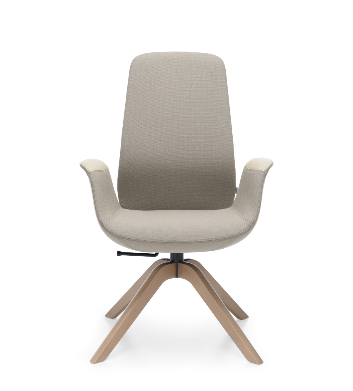 ElliePro 10HW Drehsessel, hohe Rückenlehne, Holzfüße