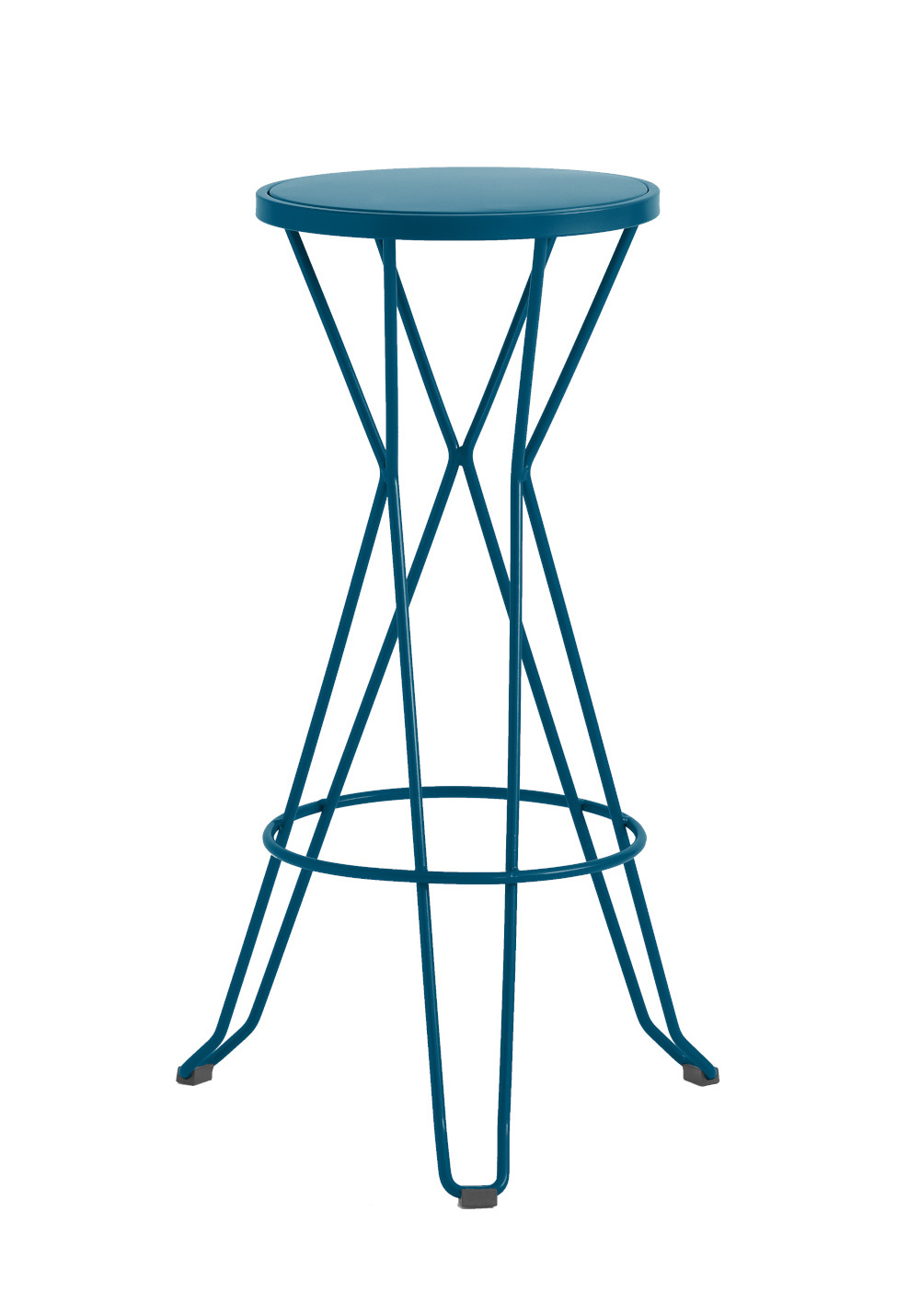 Capri Barhocker, höhe 76 cm, azurblau