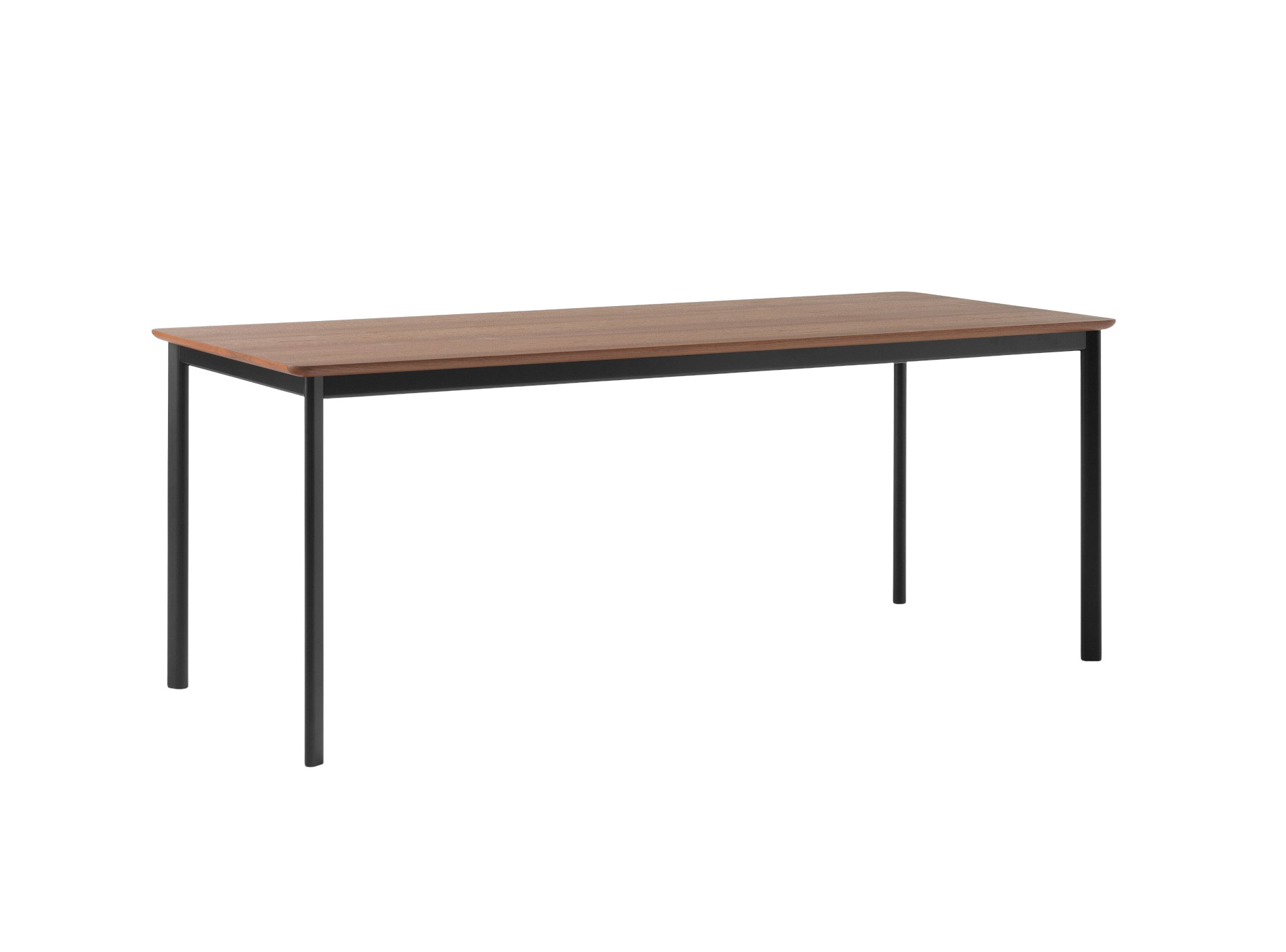 Drip HW116 Esstisch, 193 x 83 cm, schwarz / walnussfurnier