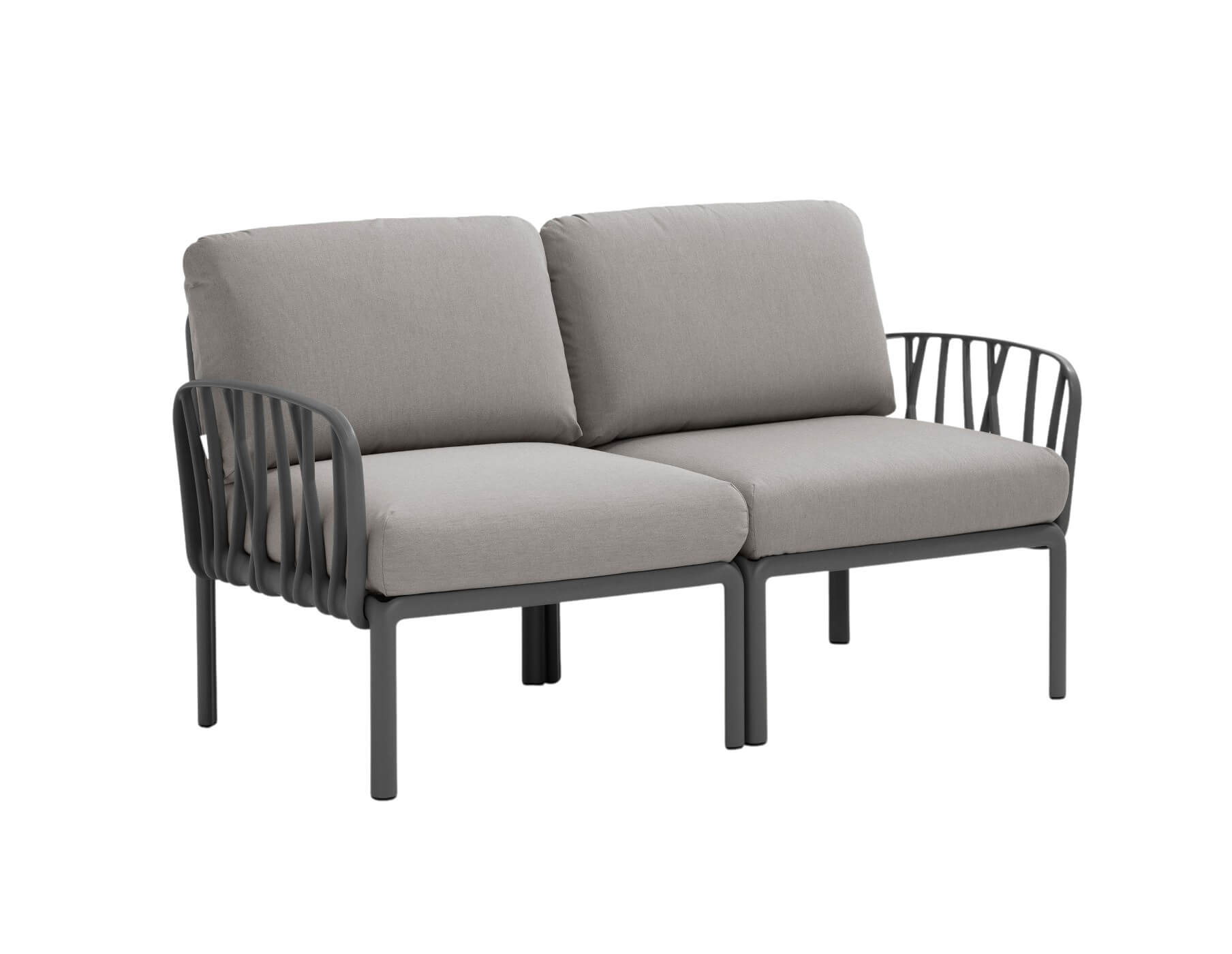Nardi Komodo 2-Sitzer Gartensofa anthrazit – italienisches Design Nardi Komodo Gartensofa 2-Sitzer anthrazit, italienisches Design, wetterfest, langlebig, modular, komfortabel