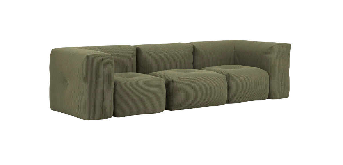 Soft Sofa 3-Sitzer mit Armlehne, corduroy olive