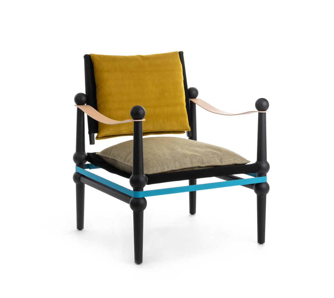 Magis Twain Sessel Buche schwarz/gelb – leichter Design-Sessel Magis Twain Sessel, Buche schwarz/gelb, leichter Sessel, ergonomisch, modernes italienisches Design