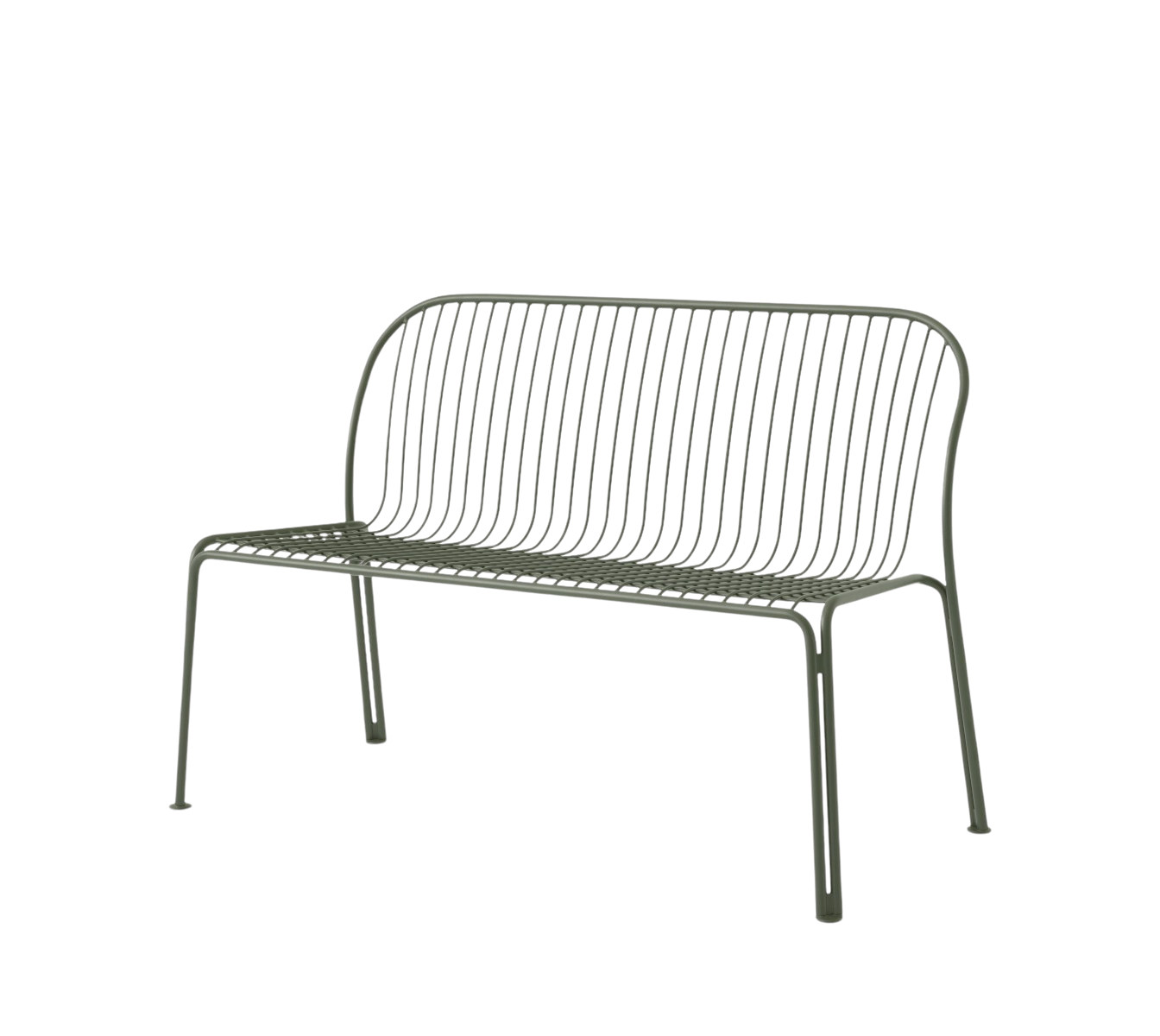 &Tradition Thorvald SC111 Gartenbank bronze green aus pulverbeschichtetem Stahl für stilvolle Outdoor-Bereiche