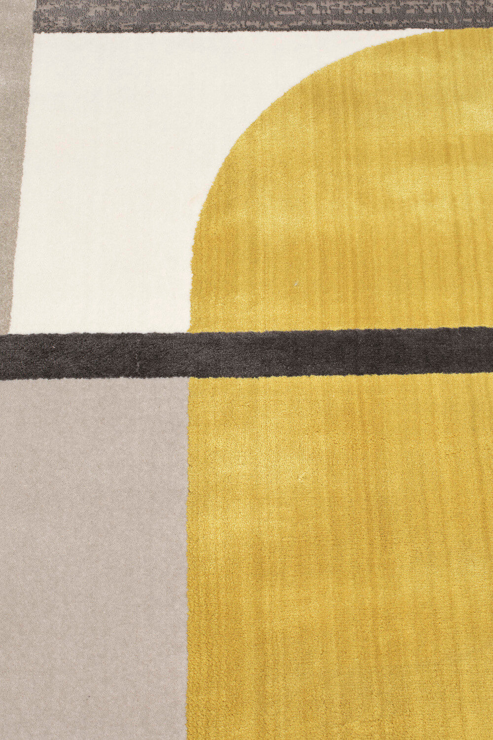 Hilton Teppich, 160 x 230 cm, grau / gelb