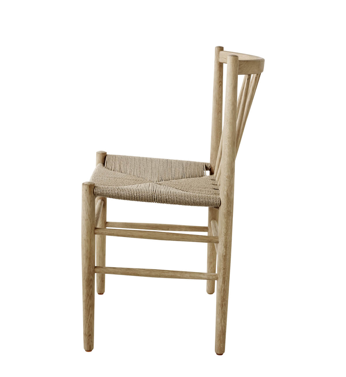 FDB Møbler J80 Stuhl, ergonomisch, FSC®-Eiche natur, Naturgeflecht, nordisch, langlebig, funktional