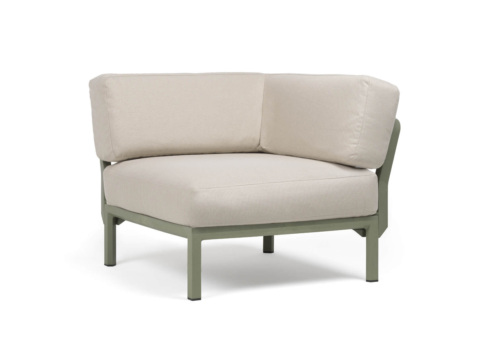 Nardi Maximo 5 Modulsofa Eckelement, cactus/perla Sunbrella, wetterfest, langlebig, modernes italienisches Outdoor-Design