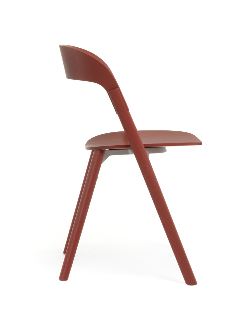 Magis Pila Stuhl rot, italienischer Designstuhl, stapelbar, leicht, modernes, langlebiges Möbel