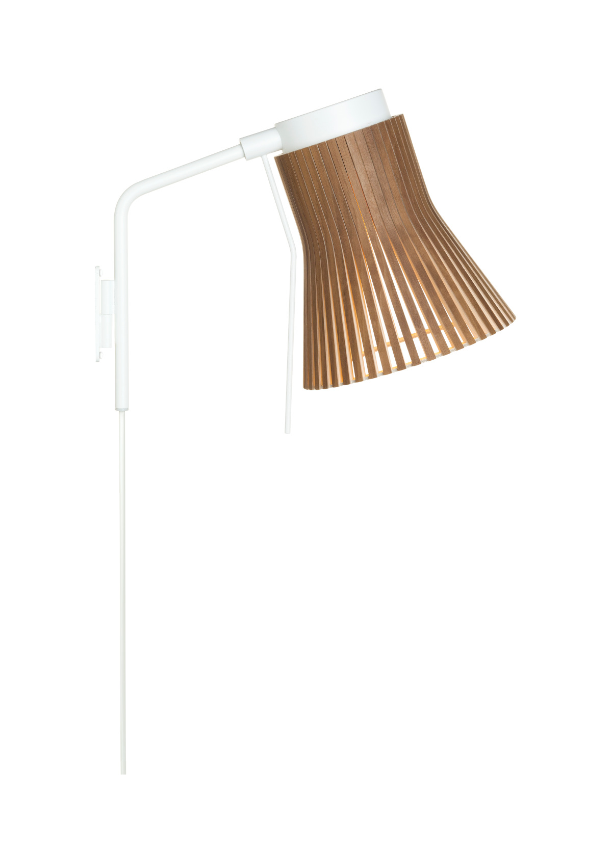 Petite 4630 Wandleuchte, mit Kabel, walnuss