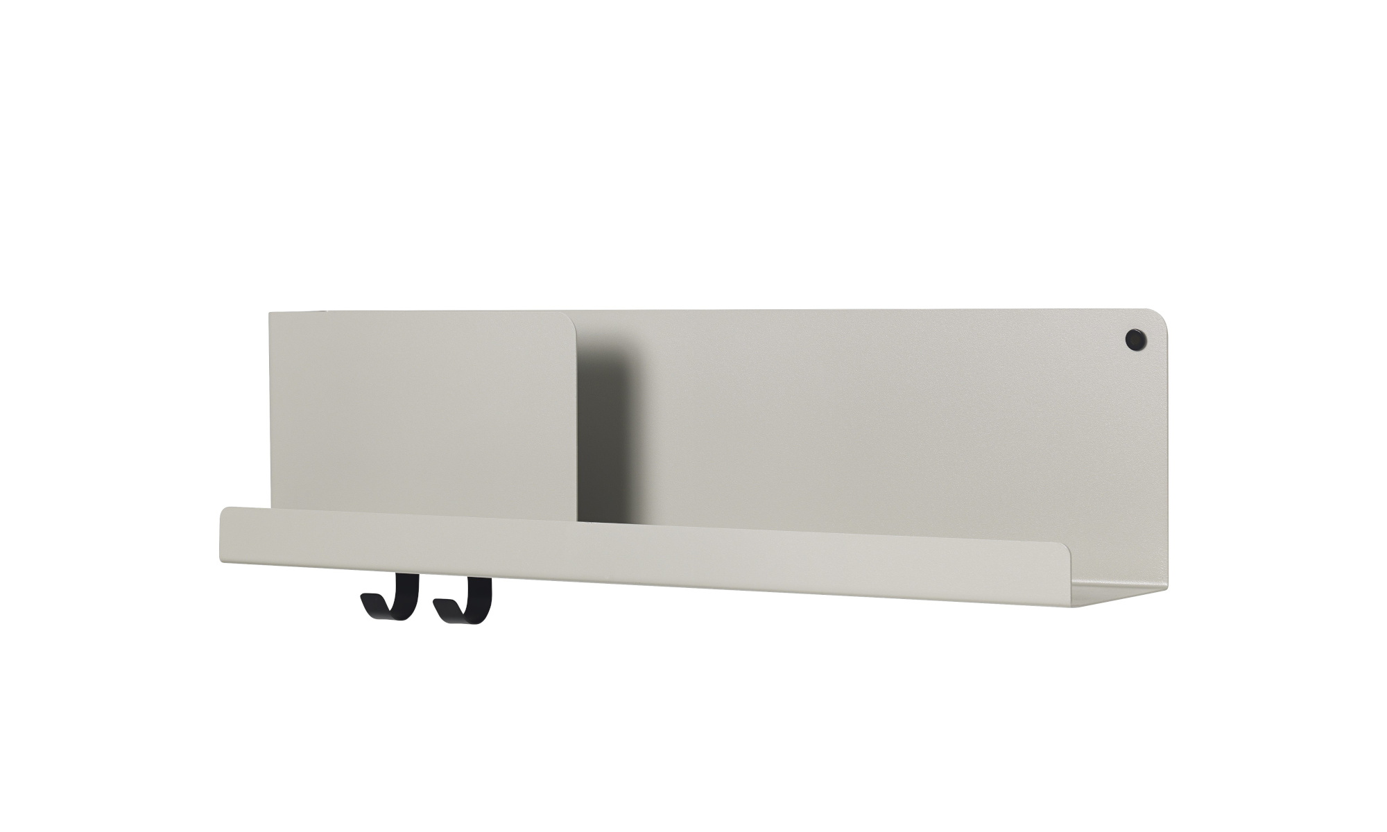 Folded Wandregal, 63 x 16 cm, schwarz
