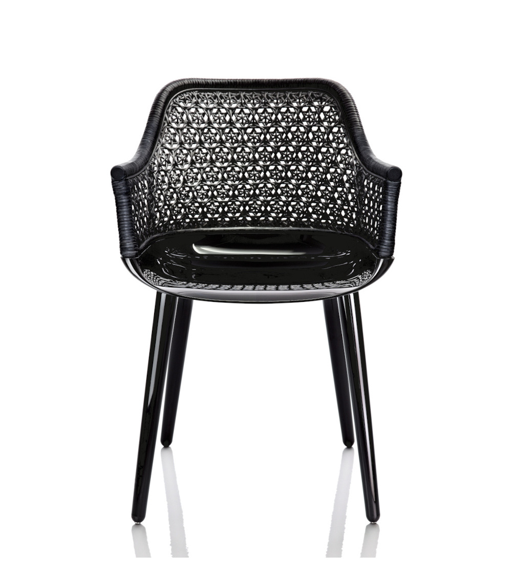 Magis Cyborg Elegant Stuhl schwarz, modernes Design, ergonomisch, komfortabel, langlebig, italienische Qualität