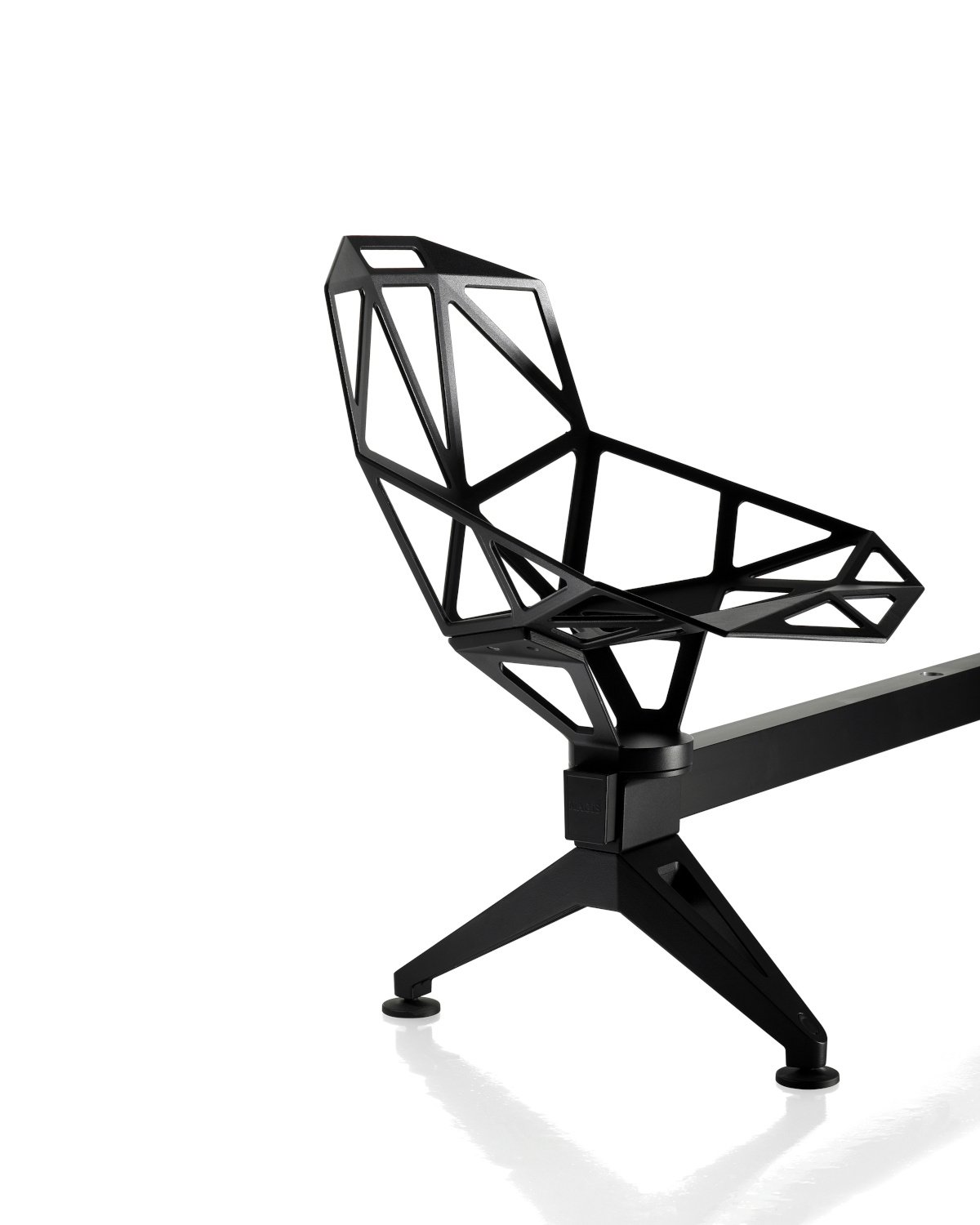 Magis Chair One Bank, Aluminiumgestell, ergonomisch, strapazierfähig, modernes italienisches Design