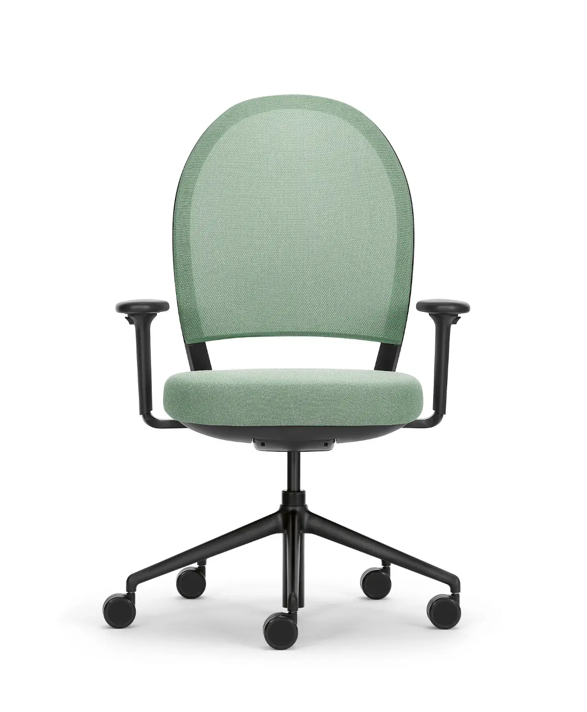 Girsberger Marva EcoKnit Bürostuhl in Lichtgrün von vorne