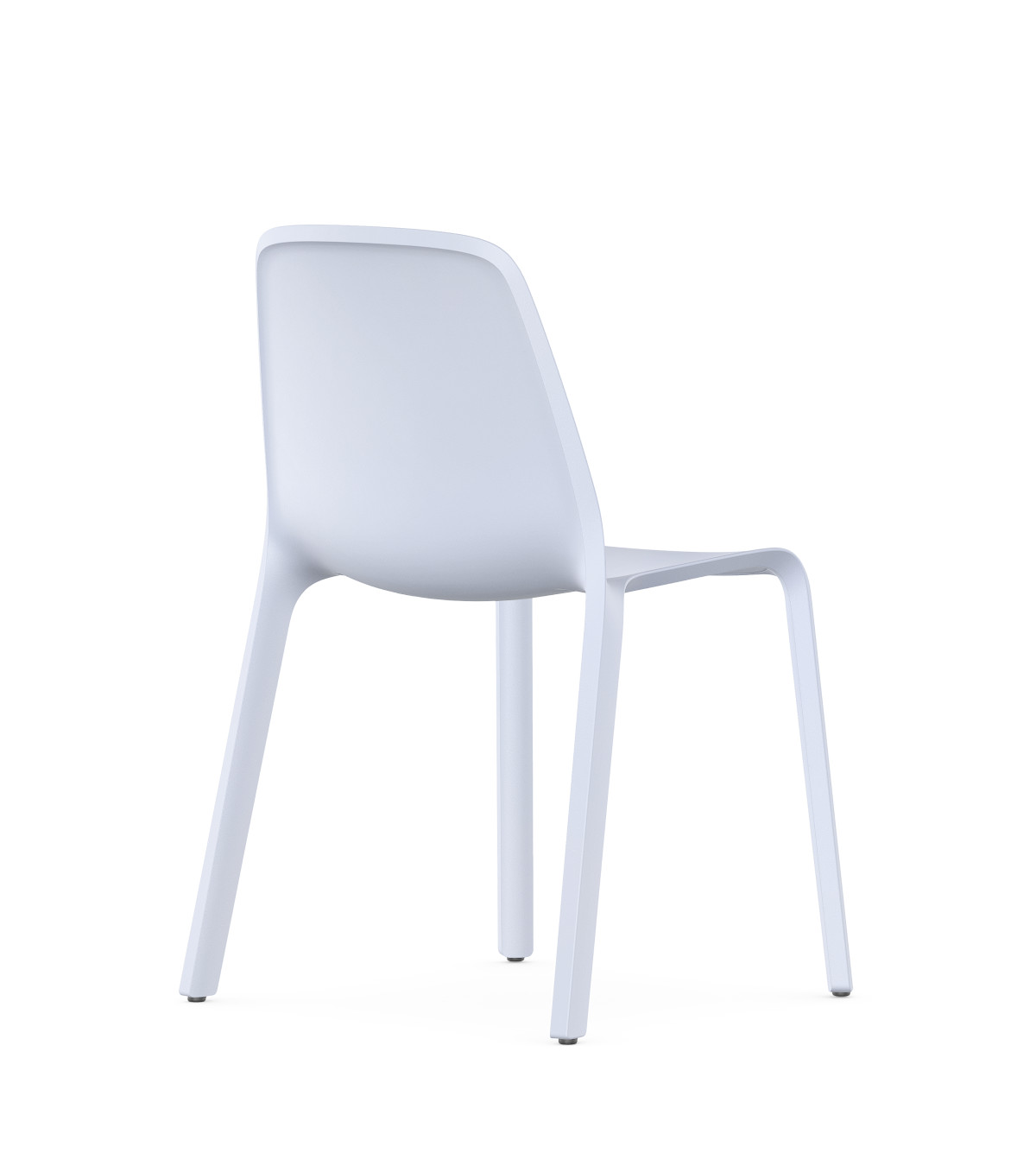 Moderner Interstuhl MONOis1 MO100 Besucherstuhl in Grau und Blau, stapelbar, komfortabel, ideal für Büro oder Wartebereich