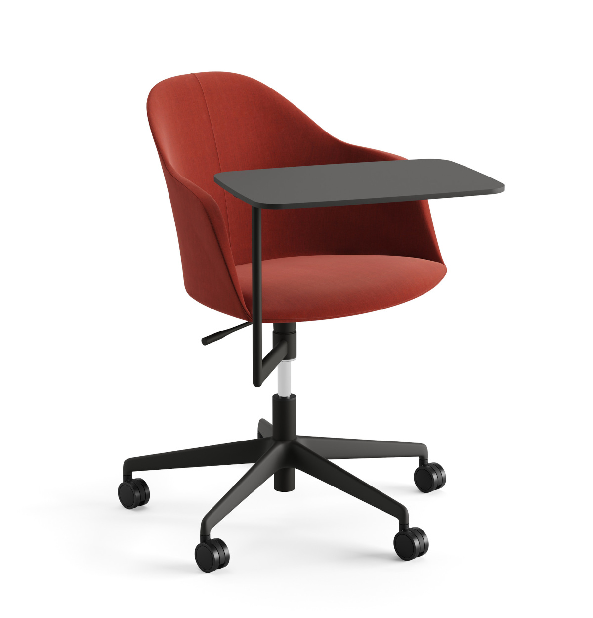 Cila Go Drehstuhl mit Schreibbrett, voll bezogen #2319