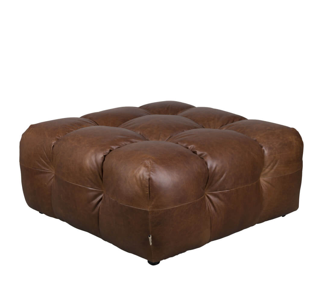 Hackman Hocker, leder schokolade