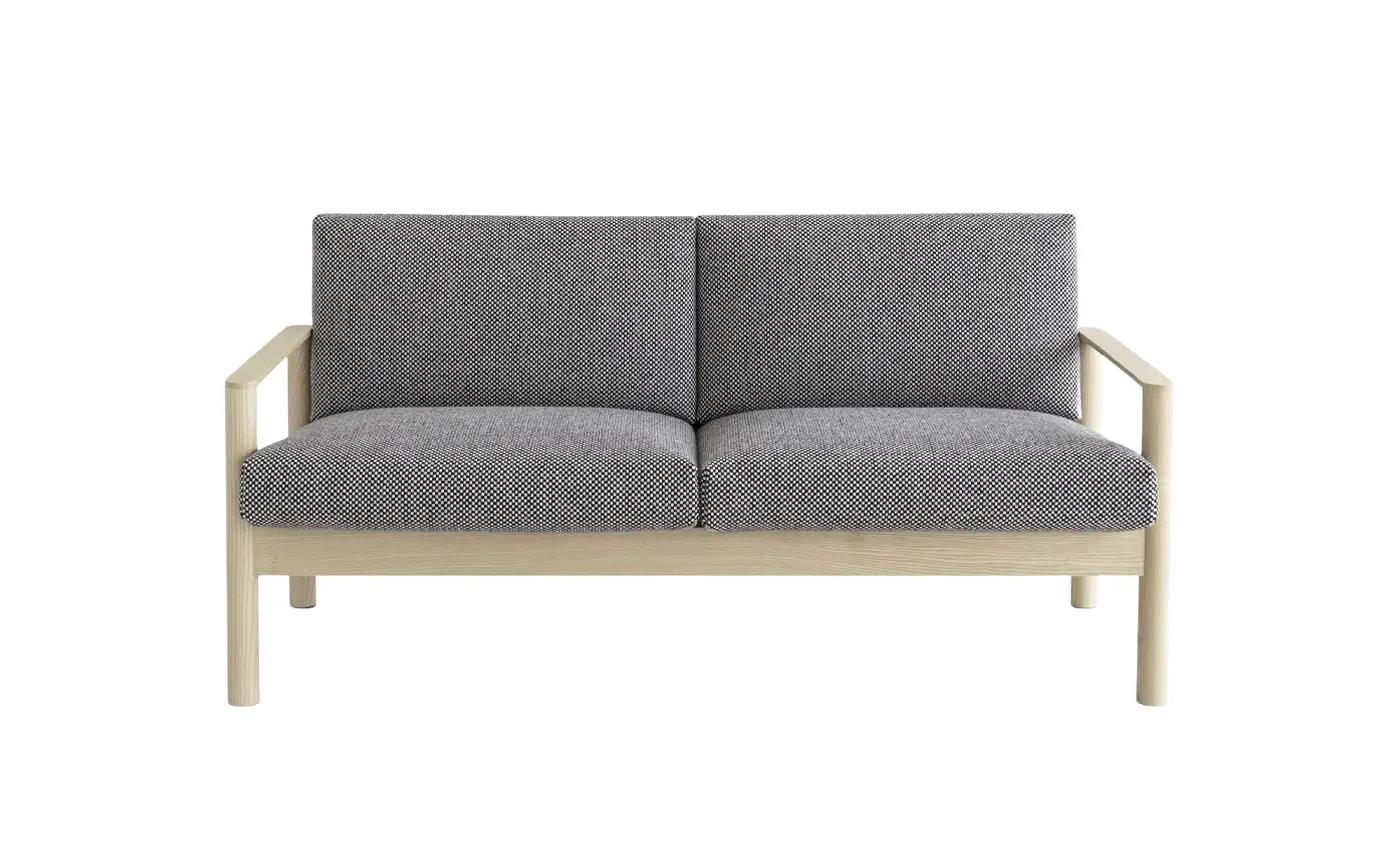 Lapalma 1030 Sofa 2-Sitzer mit Holzgestell und gepolsterter Sitzfläche für den Wohnbereich