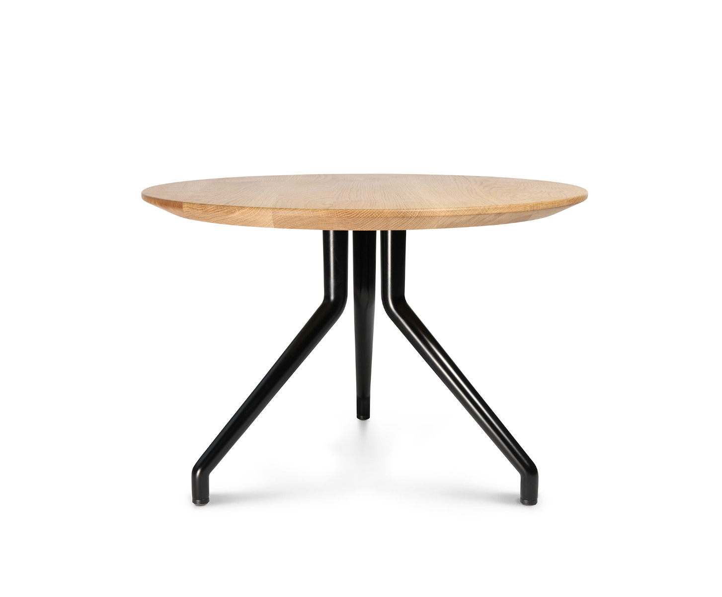 Wagner W-Table Couchtisch mit Eicheoberfläche und stabilem schwarzen Aluminiumuntergestell für modernes Wohnen