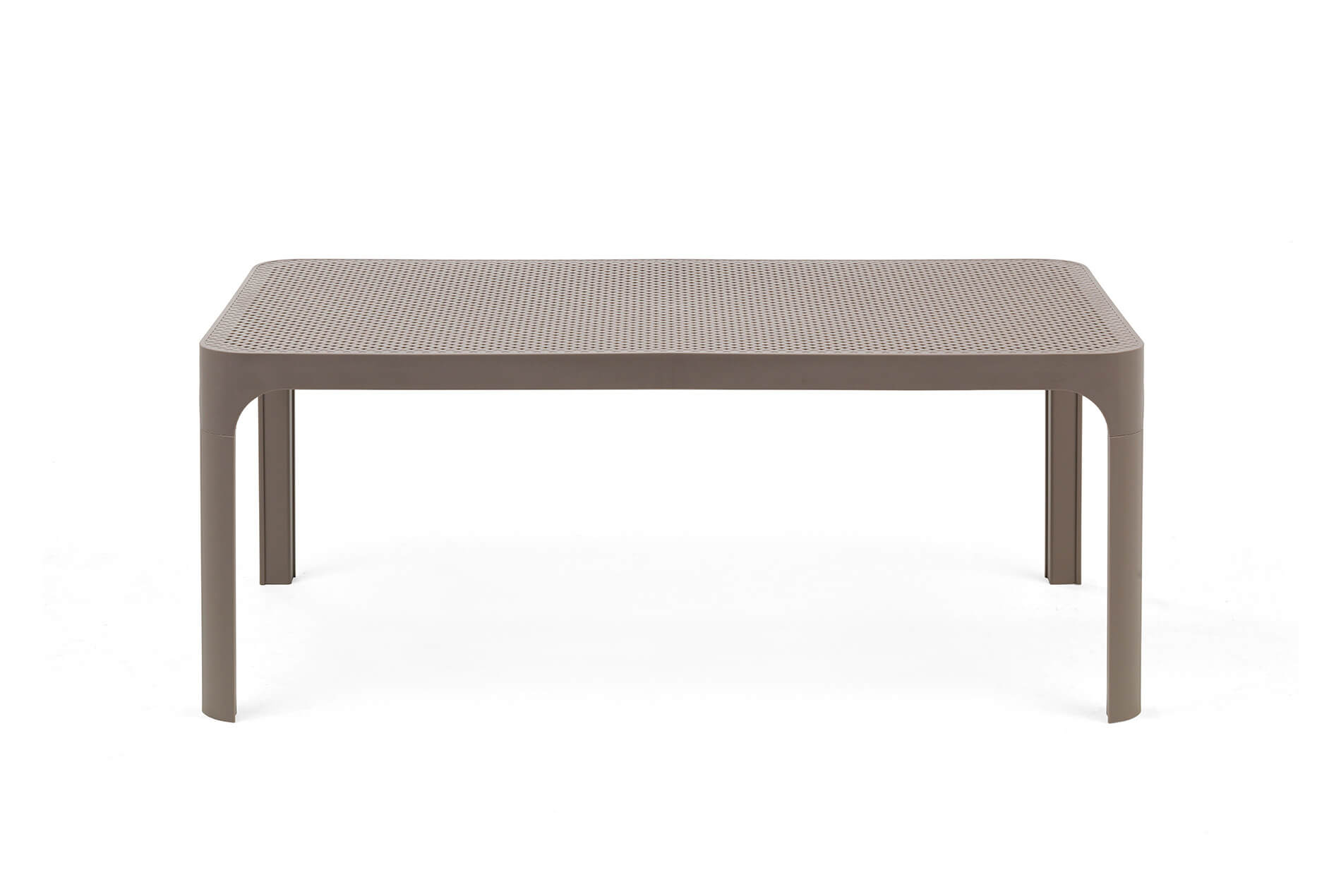 Nardi Net Table 100 Beistelltisch tortora, italienisches Design, wetterfest, leicht, langlebig, Outdoor-Möbel