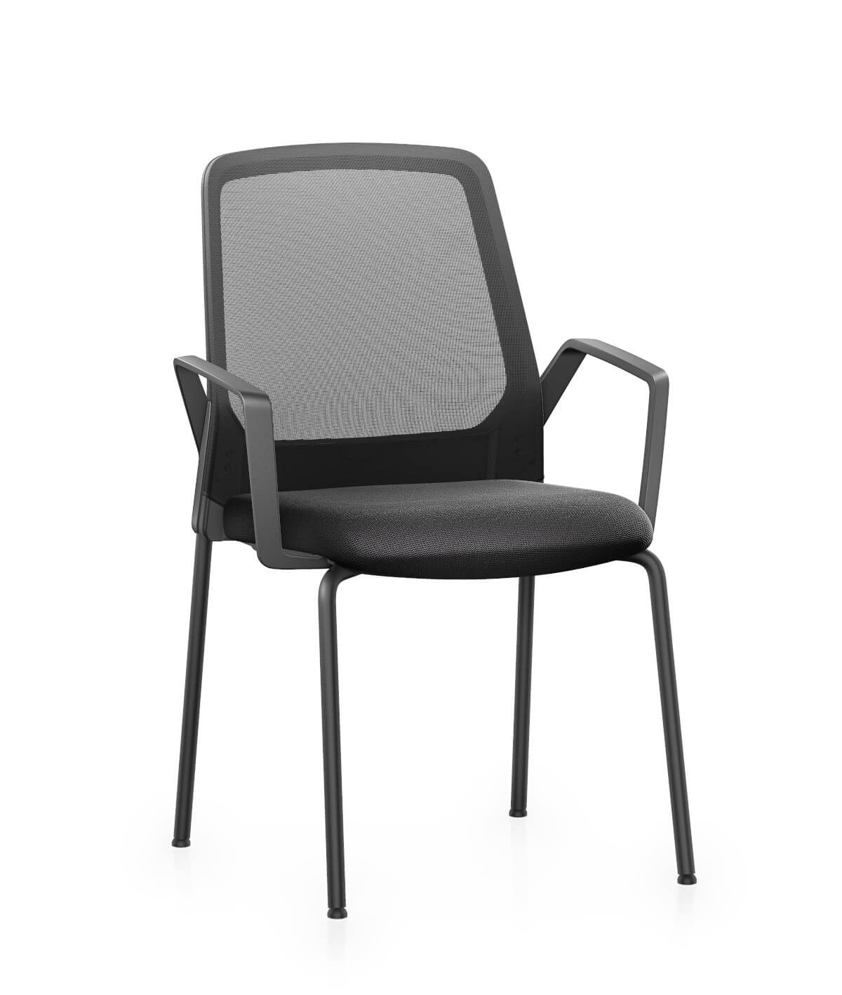 Besucherstuhl Interstuhl BUDDYis3 470B mit robustem Gestell, gepolstertem Sitz und Rückenlehne, hochwertig und langlebig