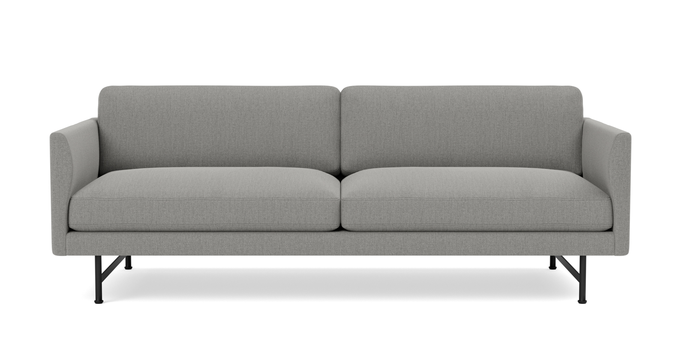 Calmo Sofa 2-Sitzer, 95 cm, schwarz / re-wool 128