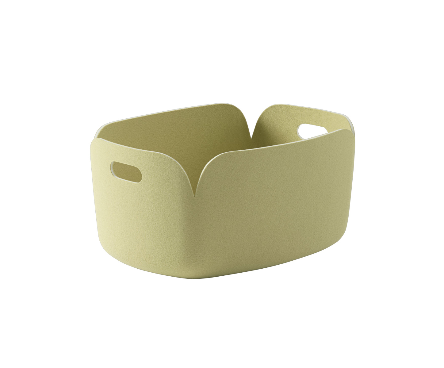Muuto Restore Aufbewahrungskorb – nachhaltiger Designkorb in Beigegrün für Ordnung und Stil Muuto Restore Aufbewahrungskorb in Beigegrün, nachhaltiger Filzkorb für stilvolle und praktische Organisation