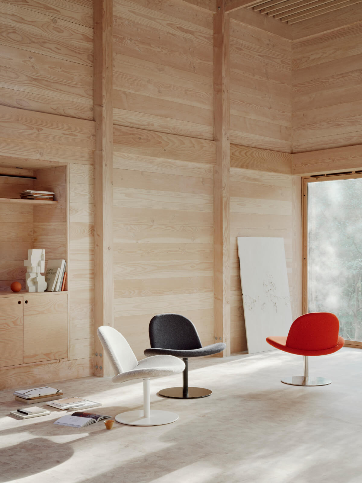 Softline Orlando Drehsessel, gepolsterter Design-Drehsessel mit hoher Sitzqualität für Wohnzimmer und Lounge