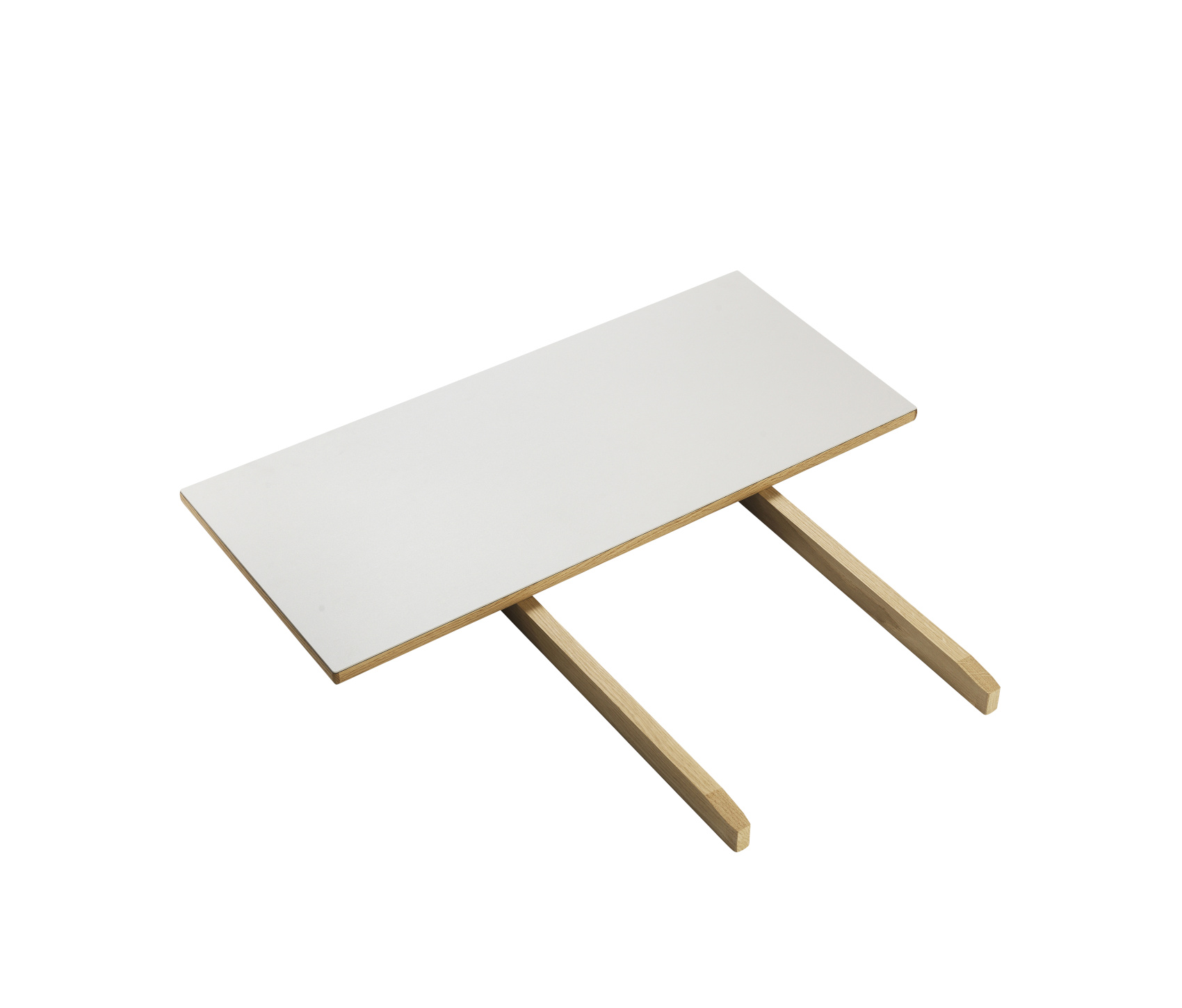 FDB Møbler C35S Zusatzplatte, 95x45 cm, Eiche natur, Linoleum Mushroom, langlebig, funktional, nordisches Design