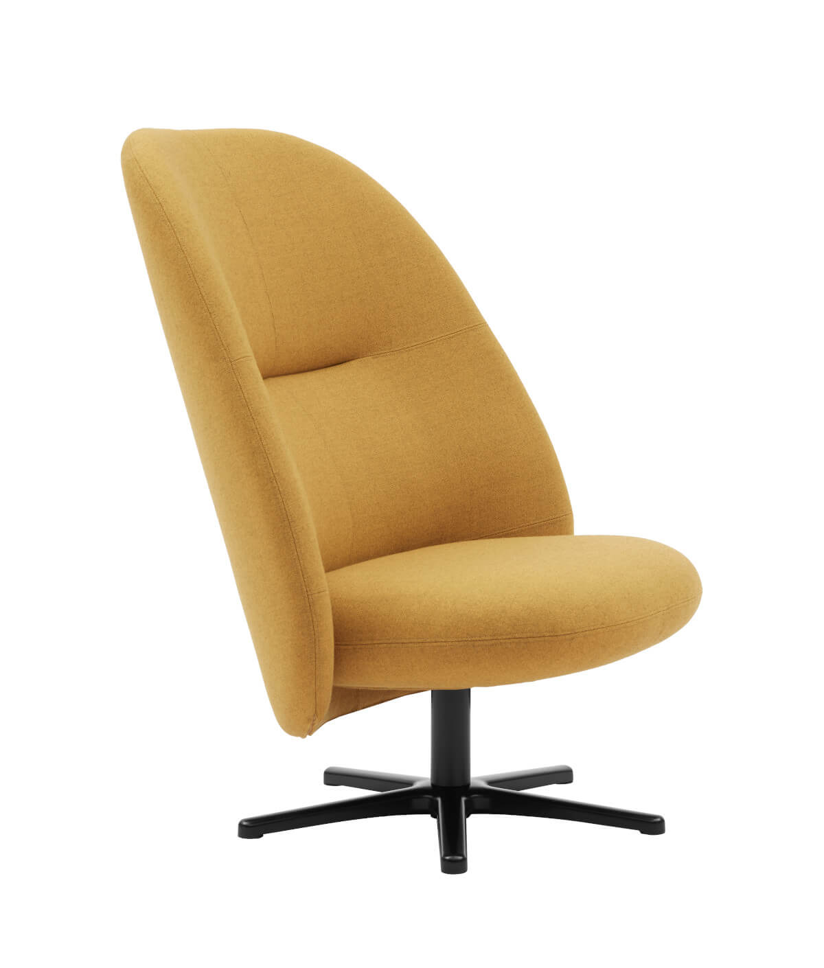 Softline Rufle Drehsessel hoch mit Drehfunktion, gepolsterter Komfortsessel im modernen skandinavischen Design