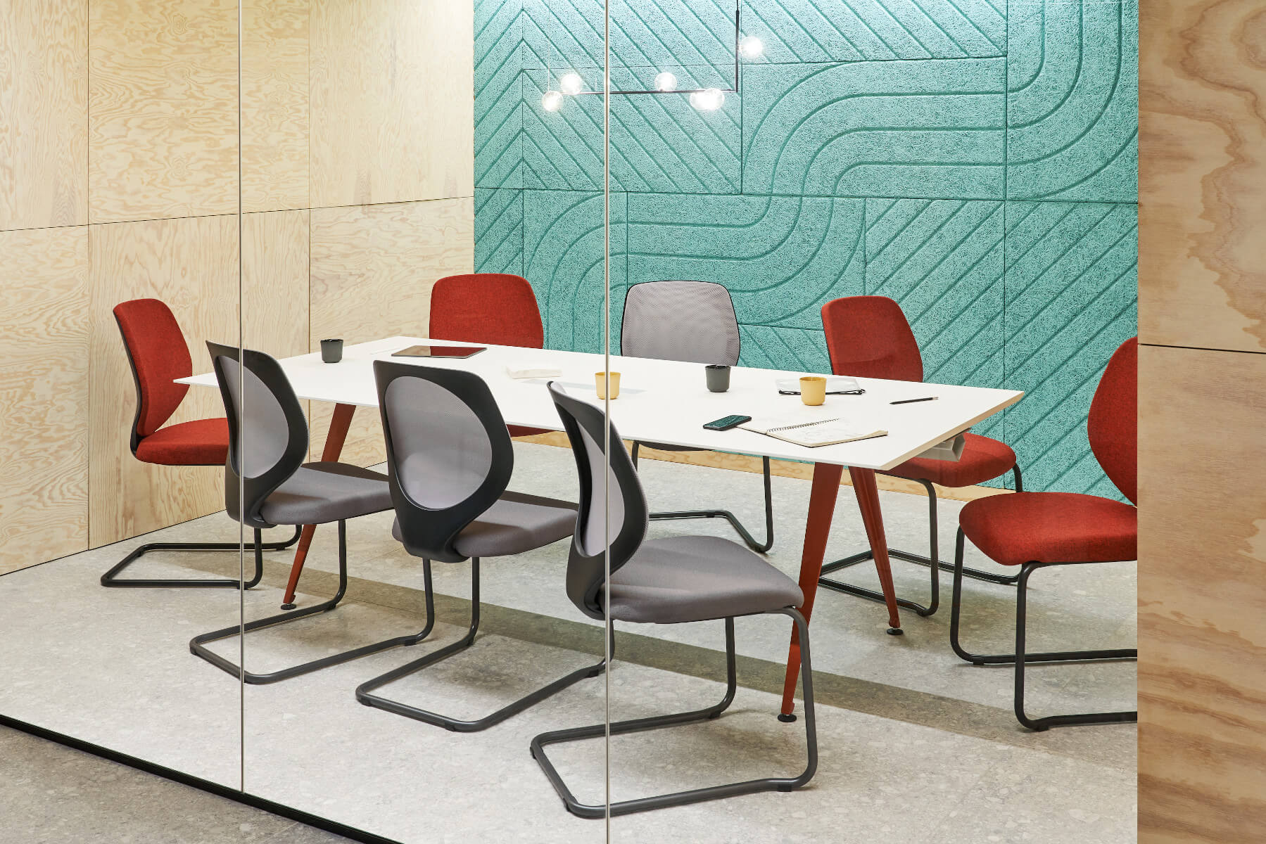 Giroflex 353-3003 Besucherstuhl, Freischwinger mit Netzrücken, ergonomisches Sitzdesign