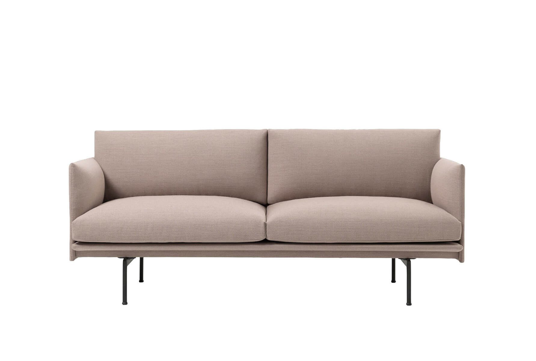 Outline Sofa 2-Sitzer, fiord 551 / schwarz