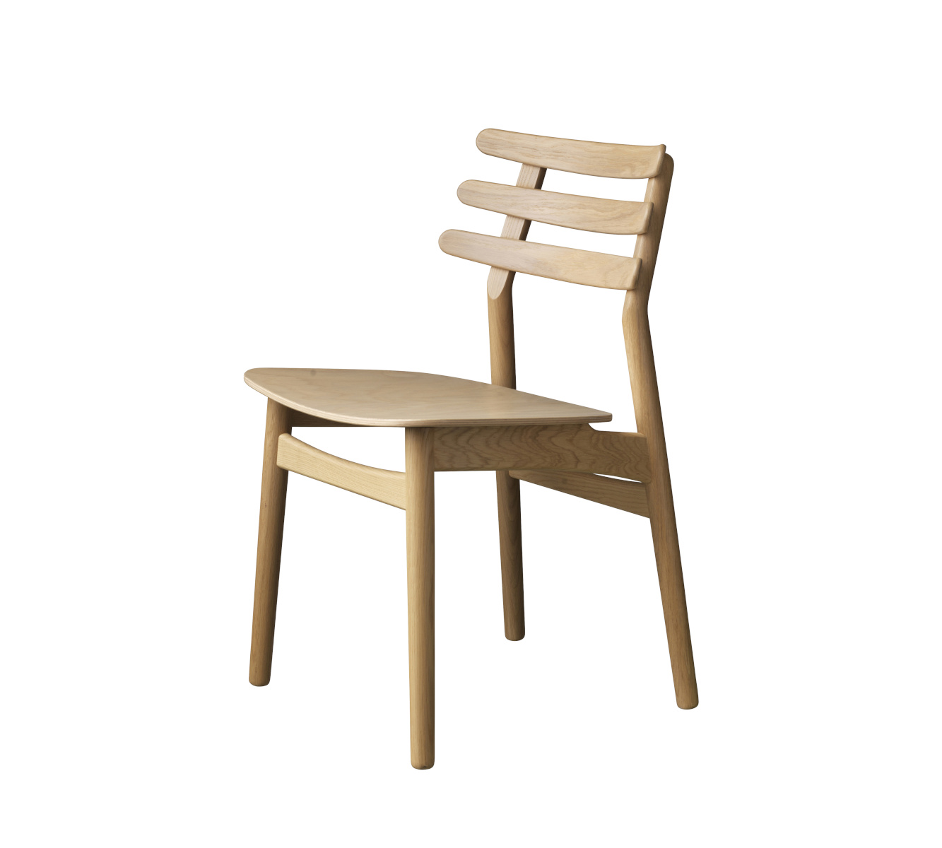 FDB Møbler J48 Stuhl, skandinavisch, ergonomisch, Eiche natur, funktional, nachhaltiges Holz