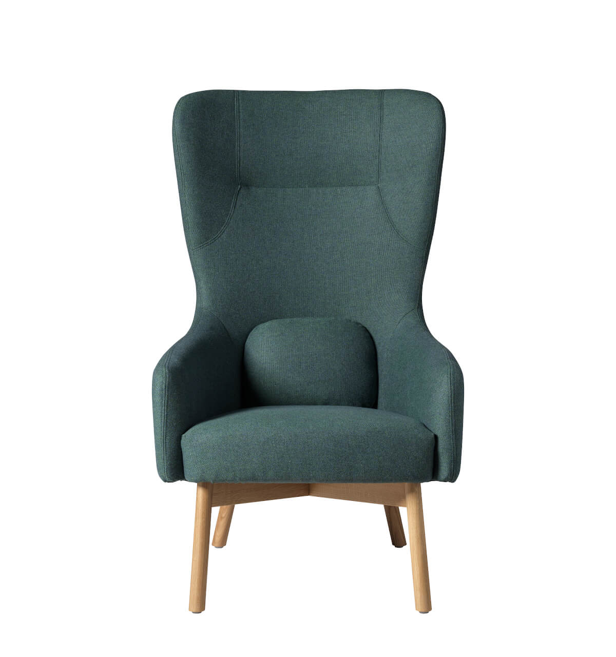 FDB Møbler L35 Gesja – nachhaltiger Design-Sessel FDB Møbler L35 Gesja Sessel, grün, Eiche natur, nordisches Design, langlebig, komfortabel, funktional