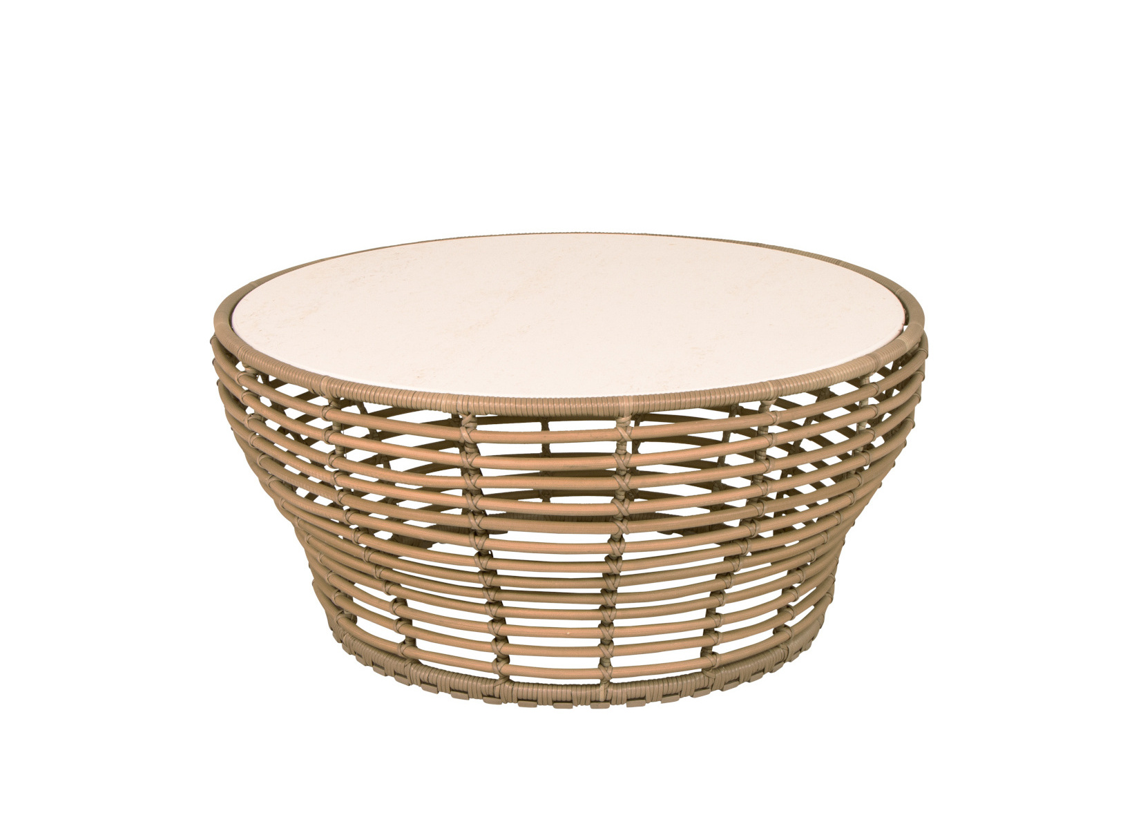 Basket Couchtisch, large, natur / weiß