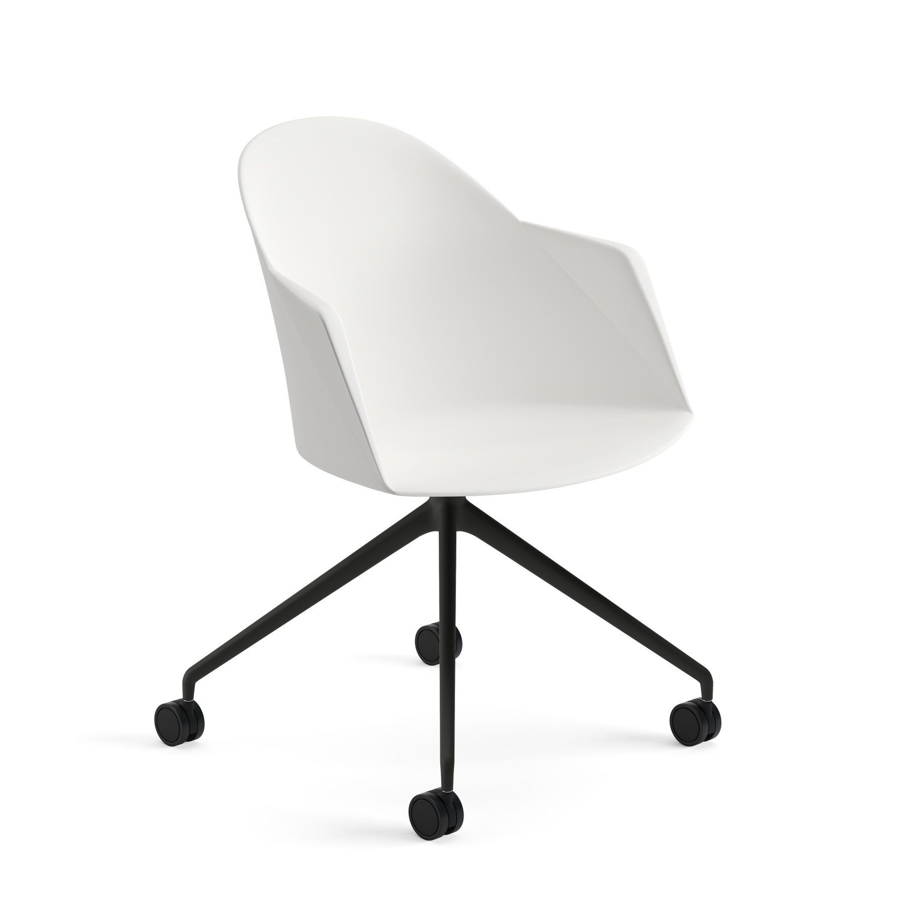 Cila Armsessel, kunststoff, schwarz / weiß #2232