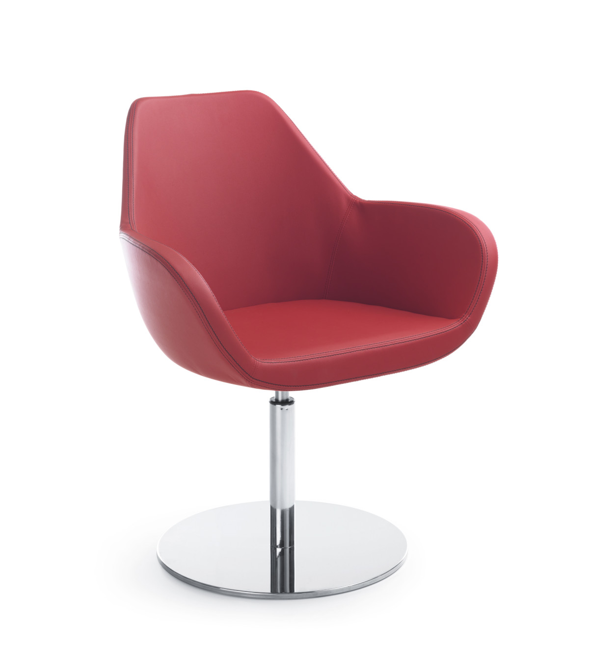 Moderner Profim Fan 10R Sessel mit Tellerfuß, drehbar mit Rückholspindel, komfortabler Sitz für professionelle Räume