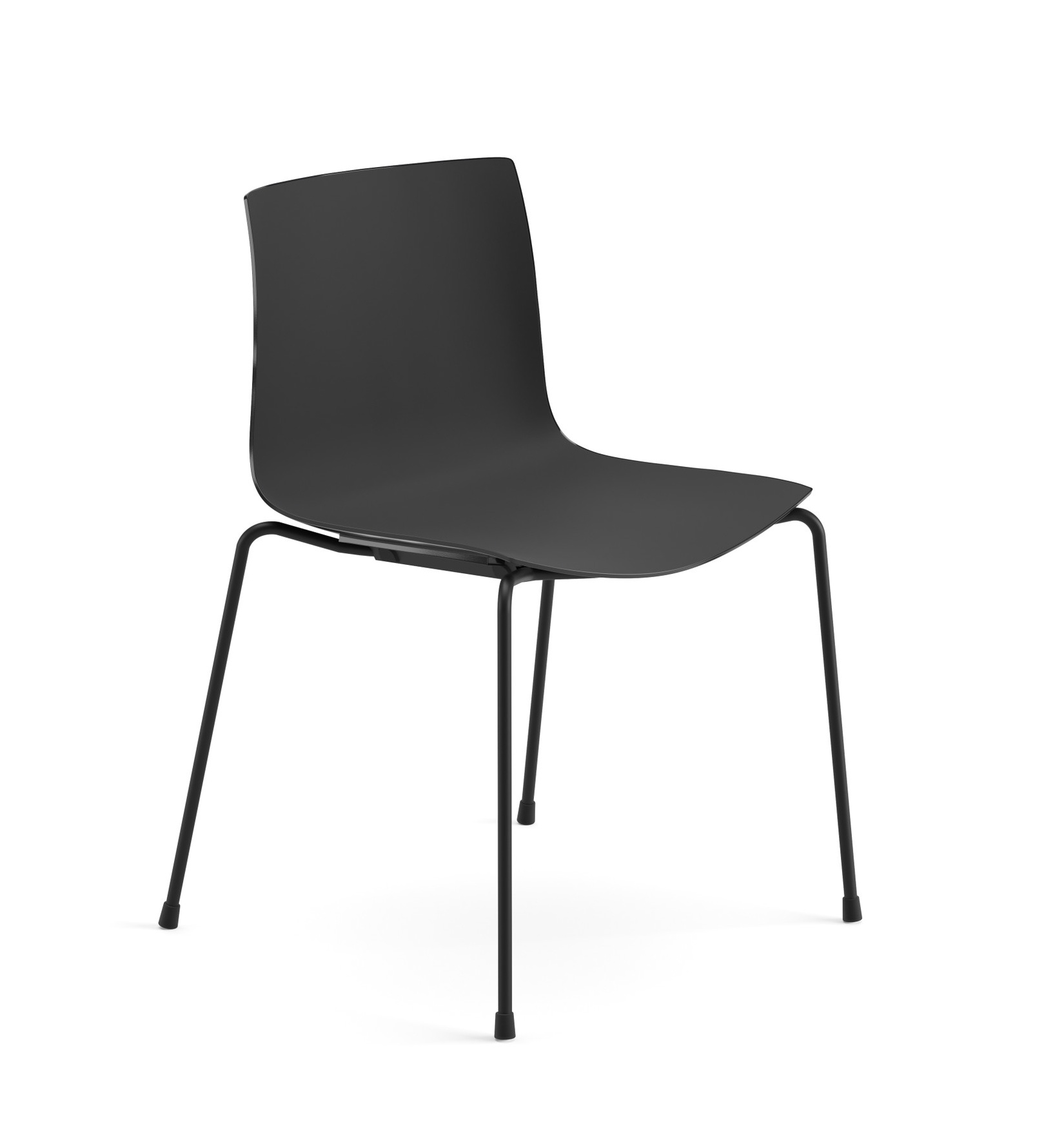 Catifa 46 Stuhl, einfarbig, schwarz #0251