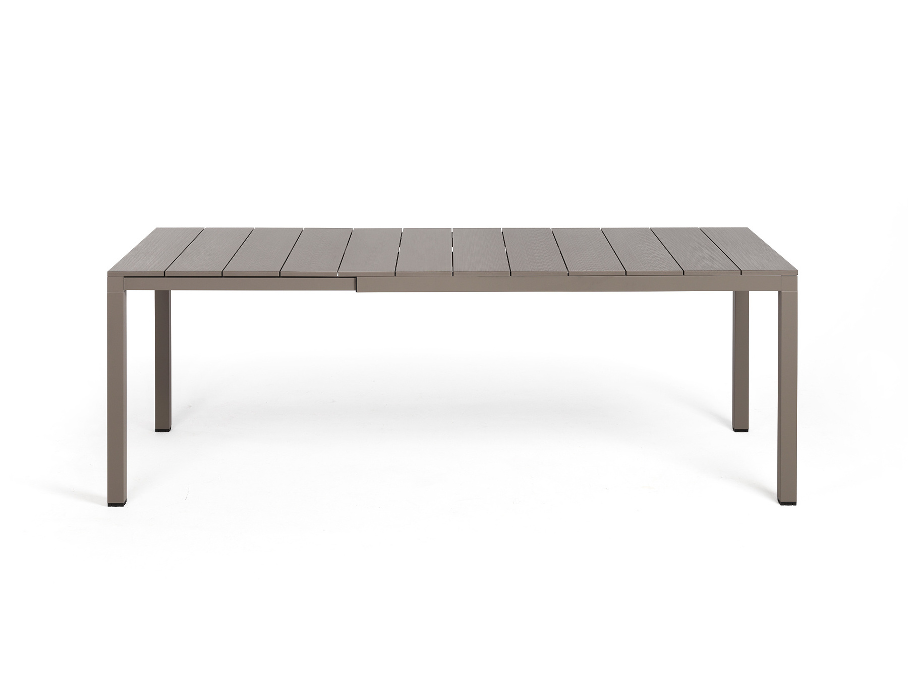 Nardi Rio Alu Ausziehtisch 140 cm, tortora, wetterfest, leichter Outdoor-Tisch, modernes italienisches Design