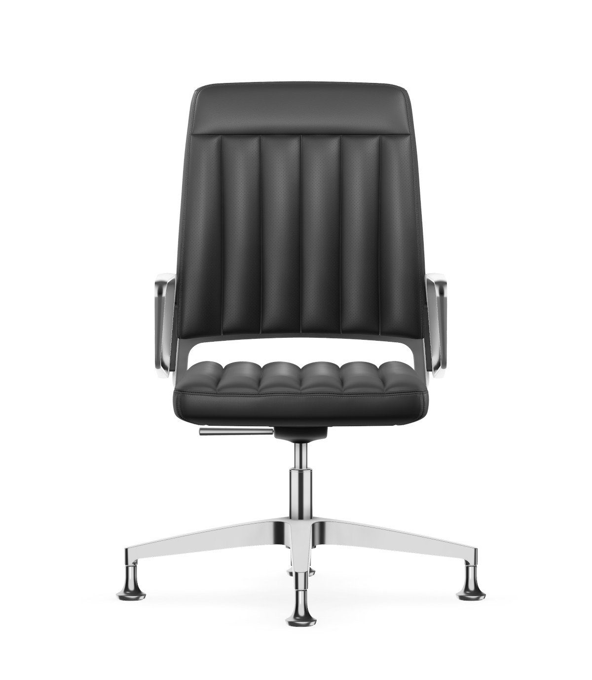 Ergonomischer Konferenzstuhl Interstuhl VINTAGEis5 24V4 mit Komfortpolster, Synchronmechanik und Rückenunterstützung