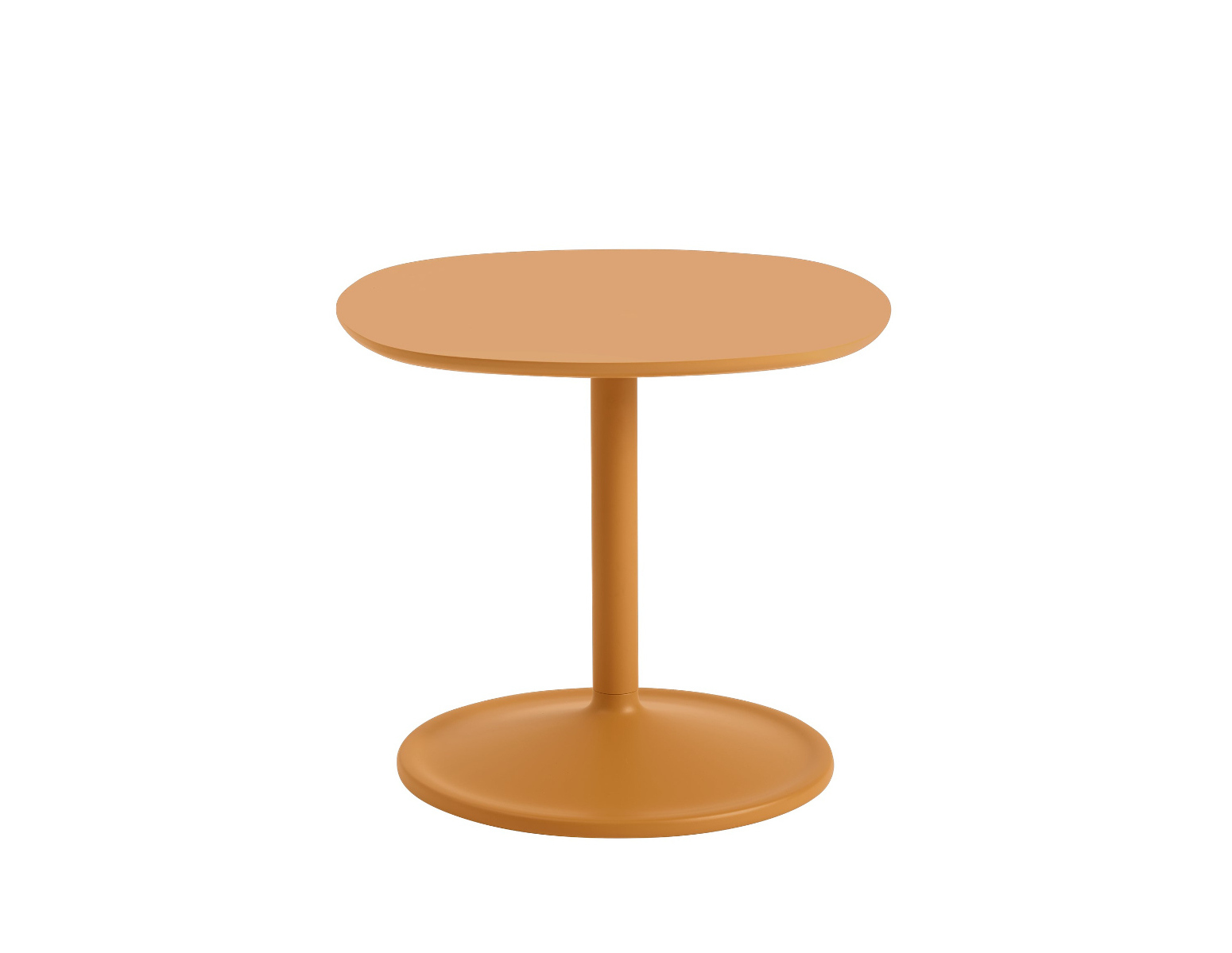 Soft Beistelltisch, 45 x 45 cm, höhe 40 cm, orange laminat / orange