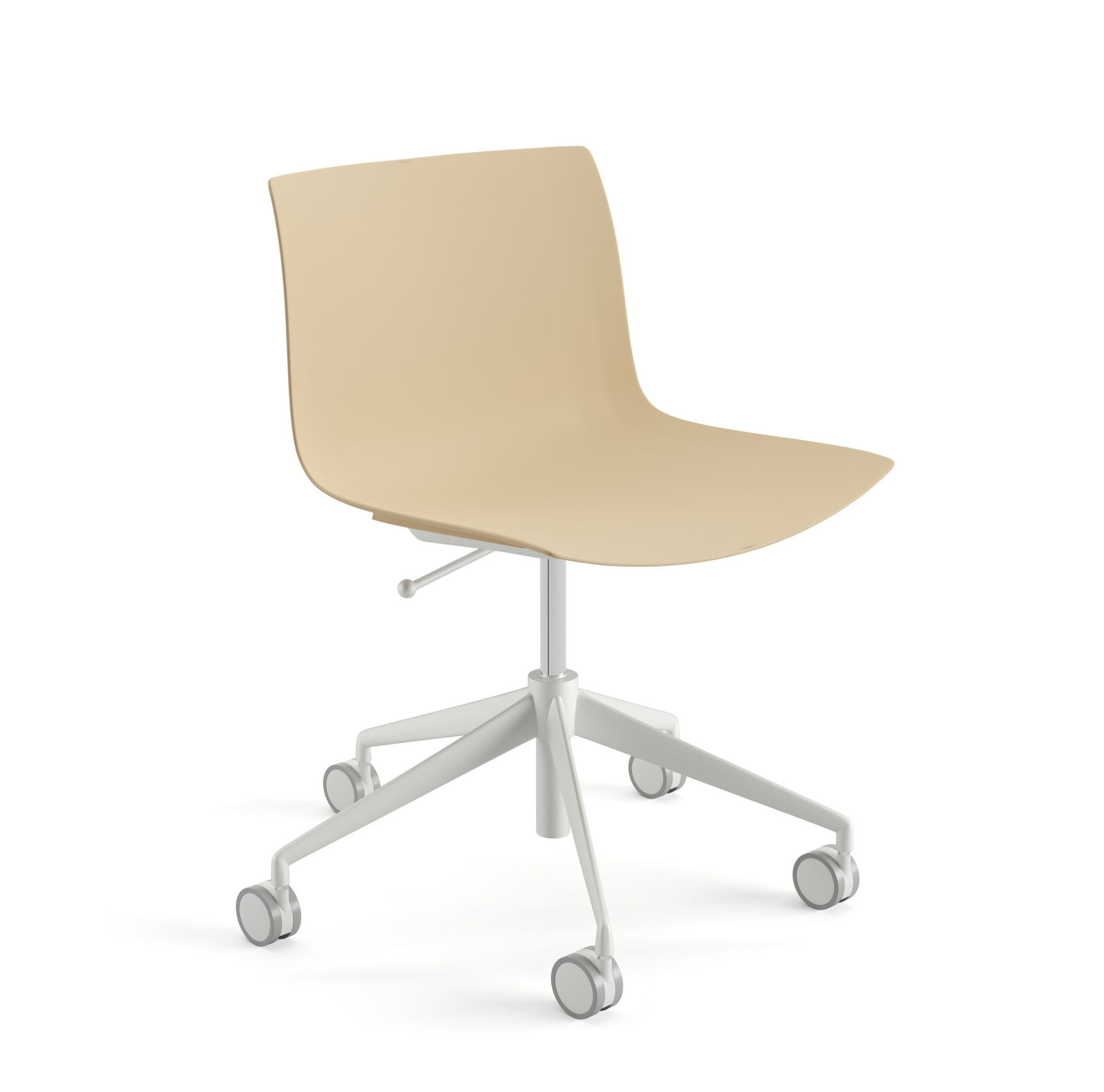 Catifa 53 Drehstuhl, einfarbig, weiß / sandfarben #0213