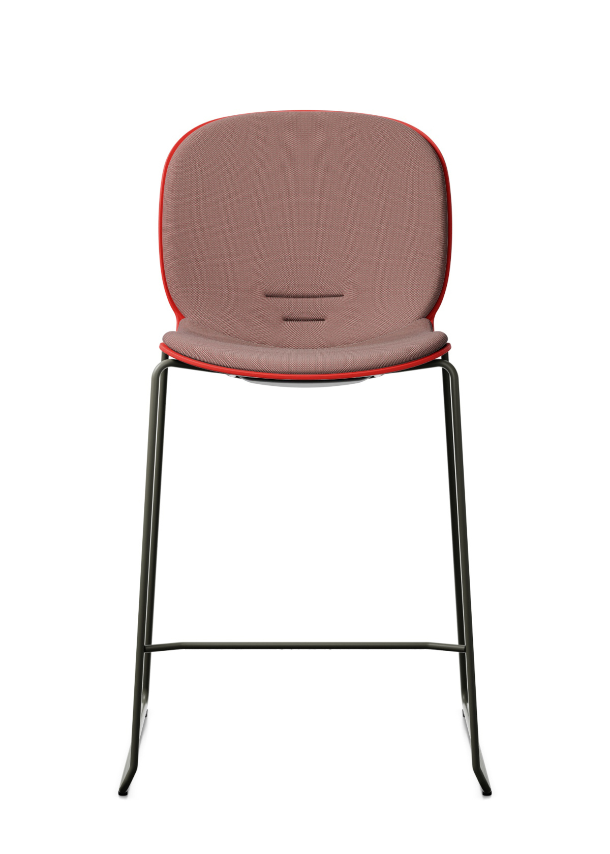 Noor Up 6090SB Barhocker, Kufengestell, Kunststoffschale, Sitz und Rücken gepolstert