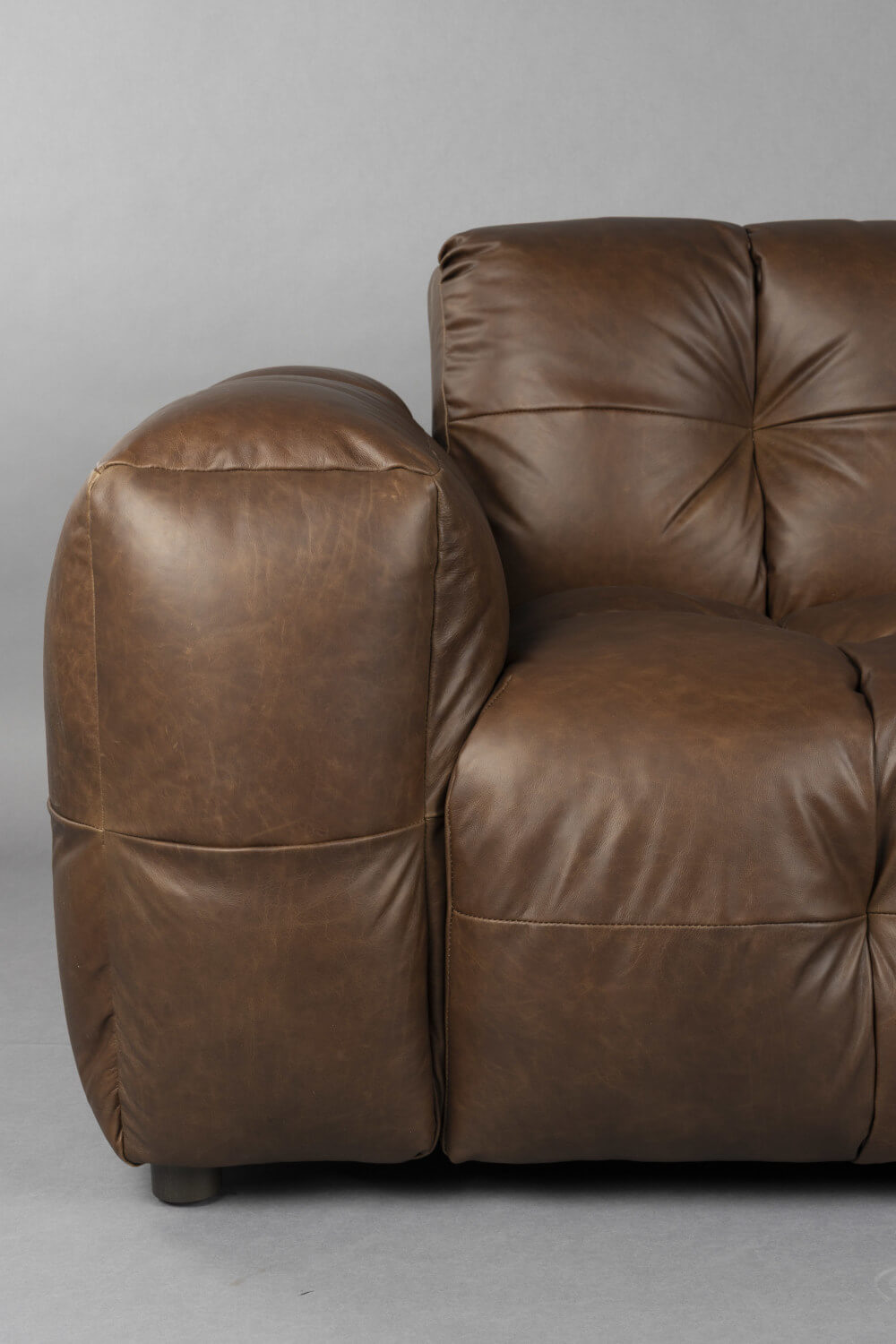 Hackman Sofa 4,5 Sitzer, leder schokolade