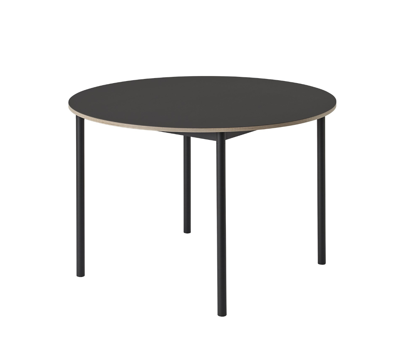 Base Tisch rund, Ø 110 cm, schwarz laminat / schwarz Base Tisch rund, Ø 110 cm, schwarz laminat / schwarz
