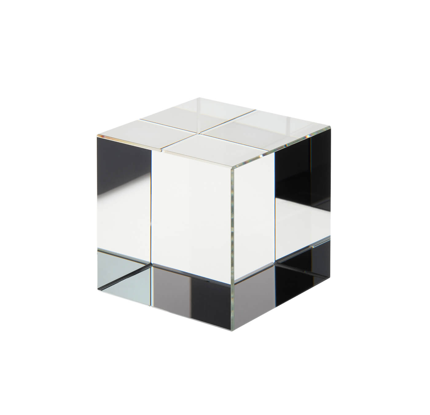 Klarer Ersatzglaswürfel für Tecnolumen Cubelight Tischleuchten aus massivem Echtglas in originaler Ausführung