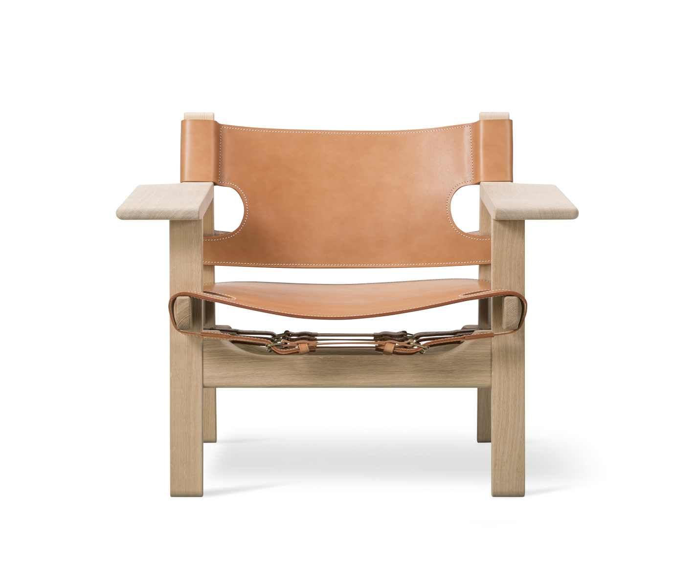 The Spanish Chair, eiche geseift / leder natur