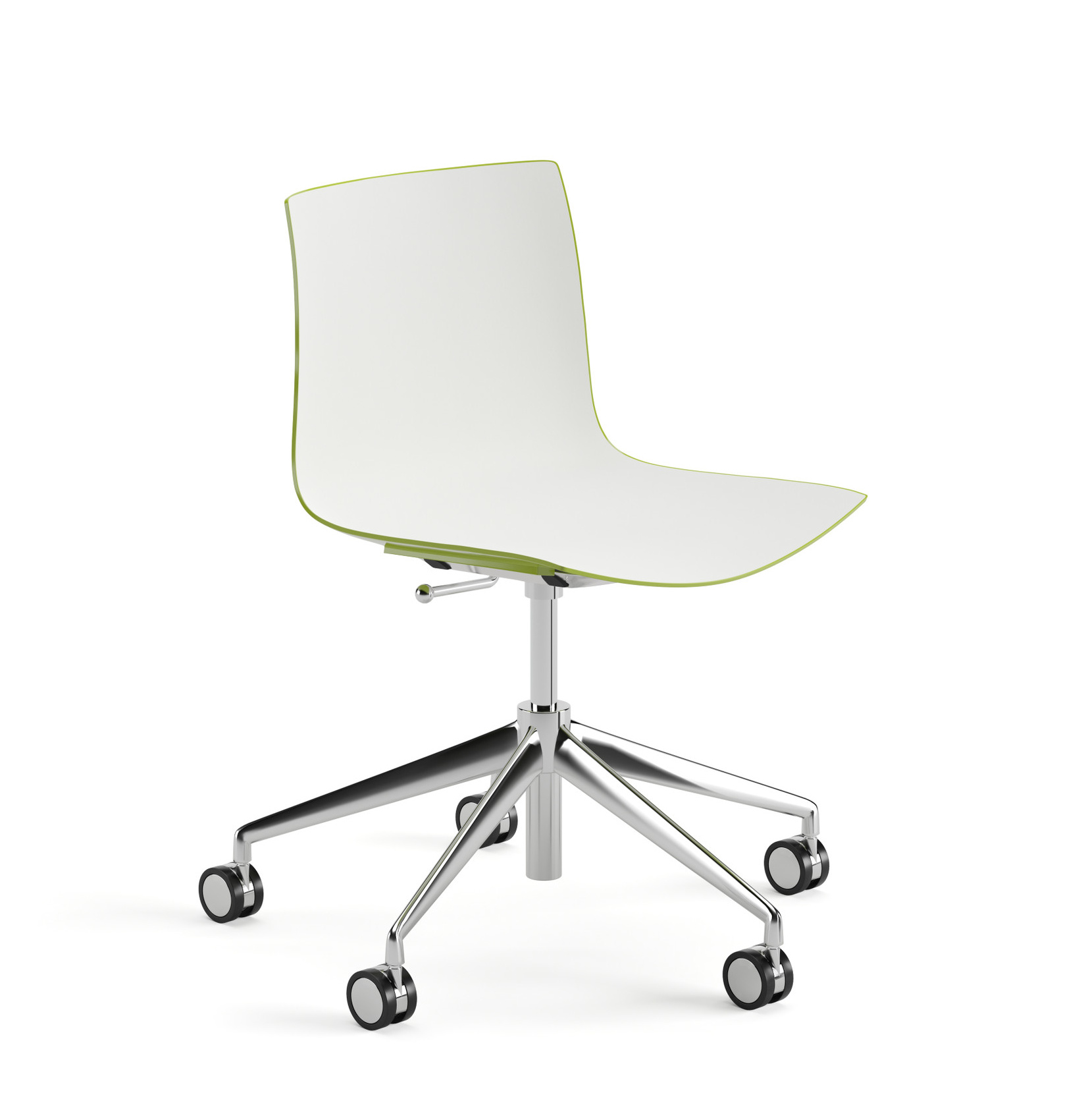 Catifa 46 Drehstuhl, zweifarbig, aluminium / weiß-grün #0380 